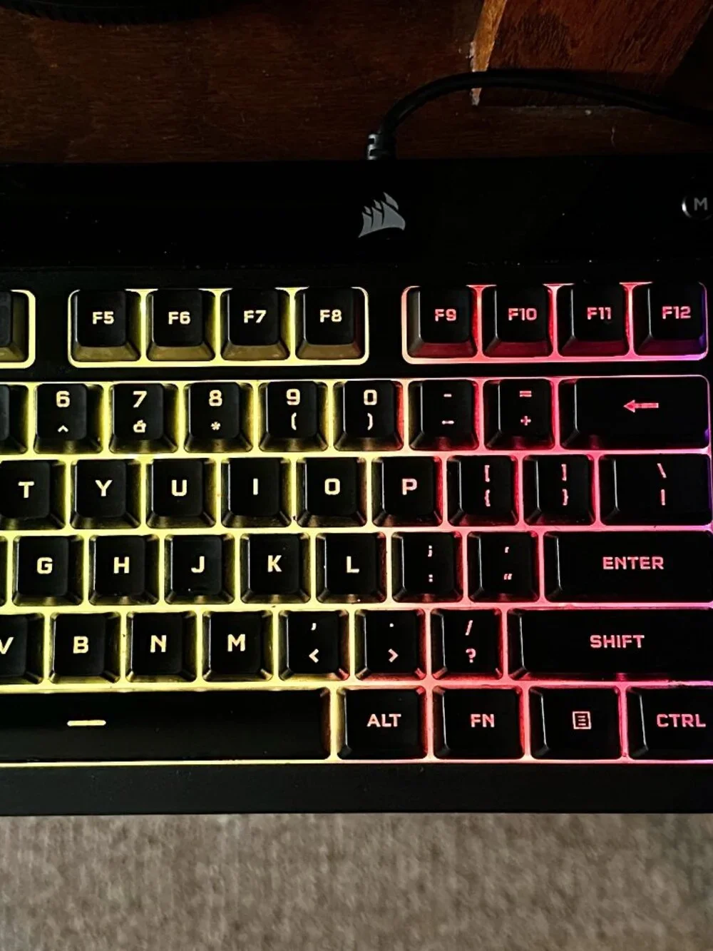 Corsair‎ K55 RGB PRO Wired Gaming Keyboard Black (CH-9226765-NA) Tested & Works